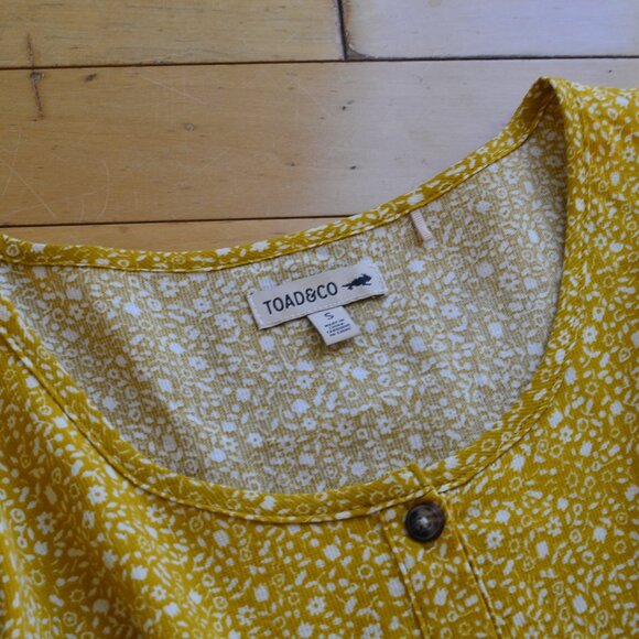 TOAD&CO manzana tiered long sleeve dress in pike ditsy print Size S - Picture 9 of 13